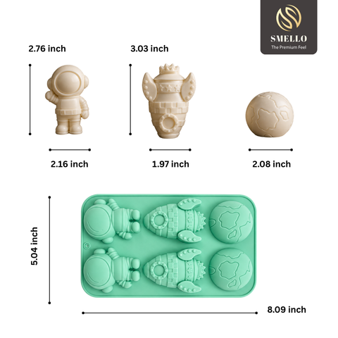 Smello's 6 Cavity Space Kids Special Silicone Mould (KS 117)