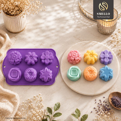 Smello's 6 Cavity Flower Special Silicone Mould (KS125)