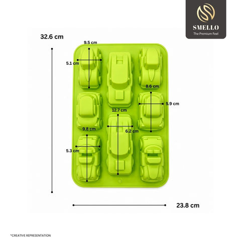 Smello's 9 Cavity Car Shape Kids Special Silicone Mould (KS 122)