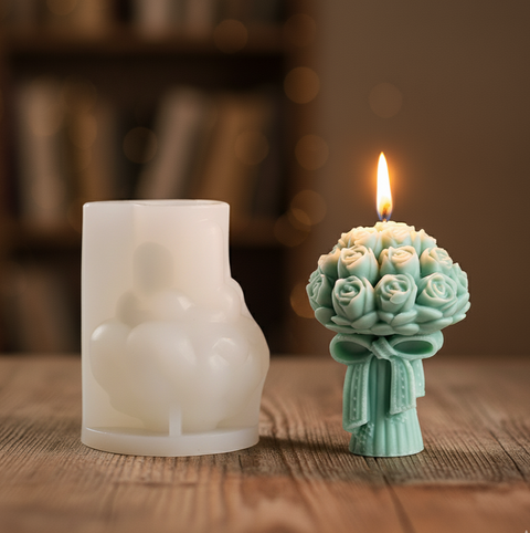 Smello 3D rose bouquet Silicone mould for Candles, Soap & Resin (SCM 271)