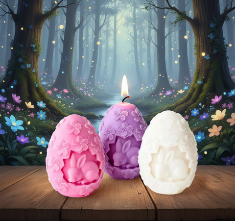 Smello Easter egg with cute Bunny Silicone mould for Candles, Soap & Resin (SCM 285)