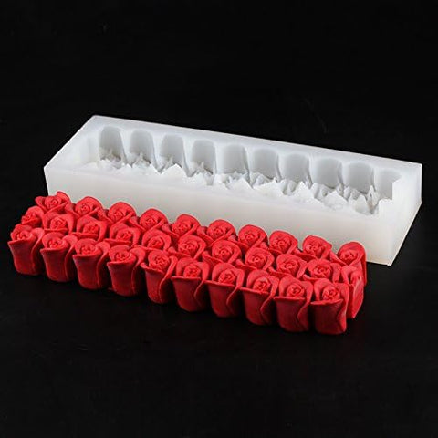 Smello's Rose Buds Loaf Silicone Mould (RL 103)