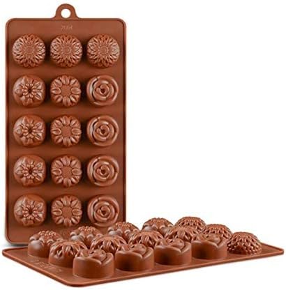 Smello's 15 Cavity Big Flower Chocolate Silicone Moulds (CHM 111)