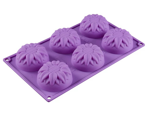 Smello's 6 Cavity Sunflower Silicone Floral Mould (FM 103)