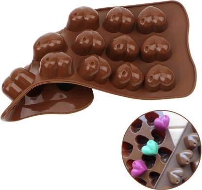 Smello's 15 Cavity Heart Shape Chocolate Silicone Moulds (CHM 144)