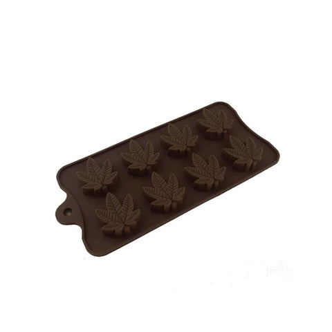 Smello's 8 Slot Marijuana Leaf Chocolate Silicone Moulds (CHM 147)