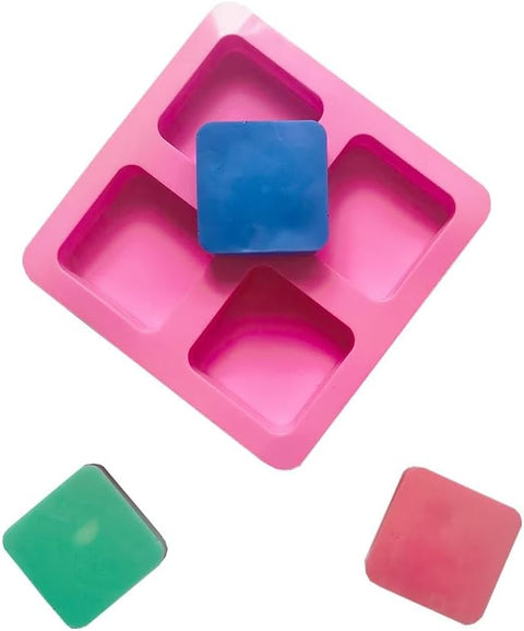 Smello's 4 Cavity Square Silicon Moulds (BS 104)