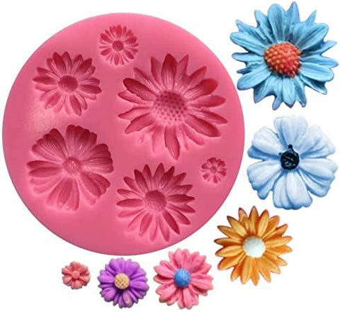 Smello's 3D Daisy Flower Silicone Fondant Mould (FB 104)