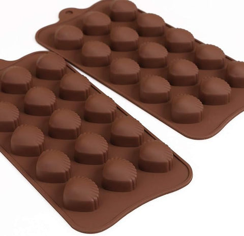 Smello's 15 Cavity Shells Chocolate Silicone Moulds (CHM 122)