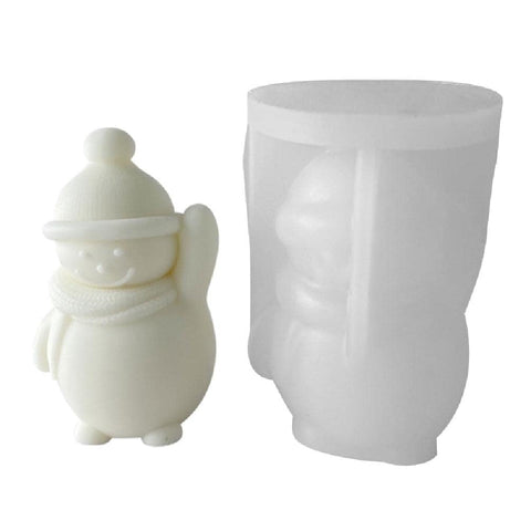 Smello Christmas Snowman Waving Silicone mould for Candles, Soap & Resin (SCM 270)