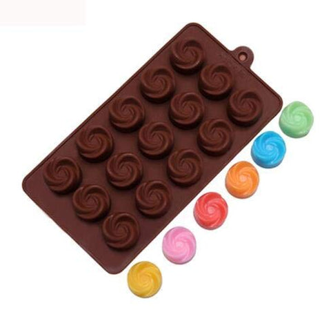 Smello's 15 Cavity Rose Bud Chocolate Silicone Moulds (CHM 121)