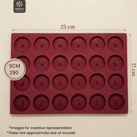 Smello 24 Cavity Tealight Silicone mould for Candles, Soap & Resin (SCM 290)