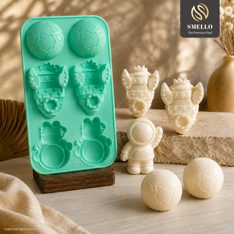 Smello's 6 Cavity Space Kids Special Silicone Mould (KS 117)