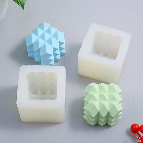 Smello's Square Diamond Cut Candle Silicone Mould (SCM 114)