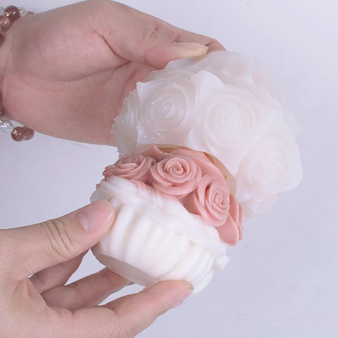 Smello Rose flower Succulent Bud Cylinder Silicone mould for Candles, Soap & Resin (SCM 275)