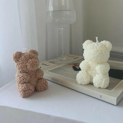 Smello's Rose Teddy Bear Candle Silicone Mould (SCM 188)