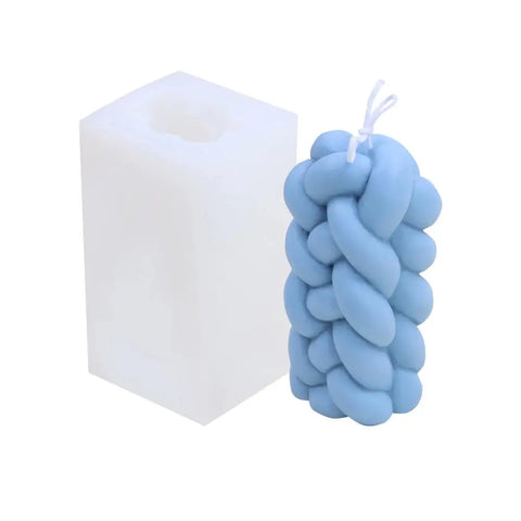 Smello's 3D Rope Knot Twisted Pillar Candle Silicone Mould (SCM 107)