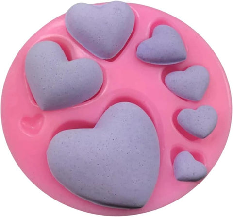 Smello's 3D Heart in Different Sizes Silicone Fondant Mould (FB 102)