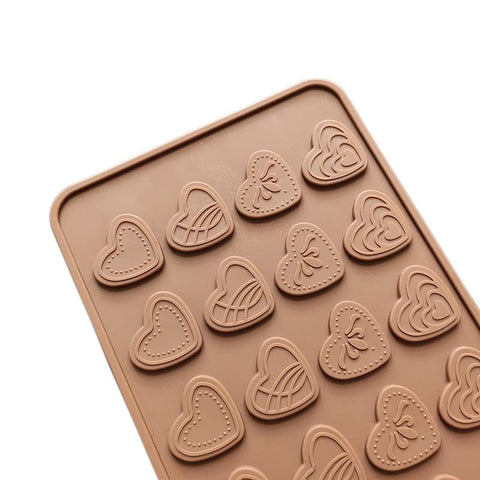 Smello's 24 Cavity Heart Chips Chocolate Silicone Moulds (CHM 127)