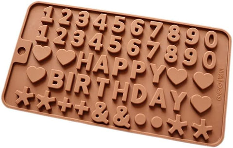 Smello's Numbers & Happy Birthday Chocolate Silicone Moulds (CHM 128)