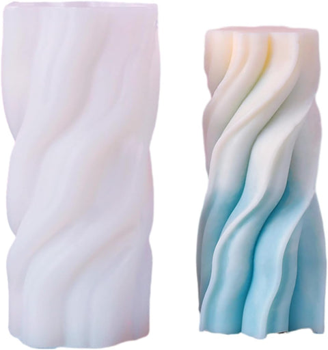 Smello's Spiral Cylindrical Pillar Candle Silicone Mould (SCM 154)