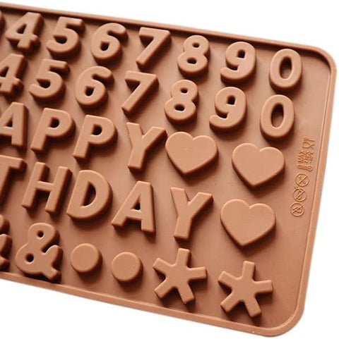 Smello's Numbers & Happy Birthday Chocolate Silicone Moulds (CHM 128)