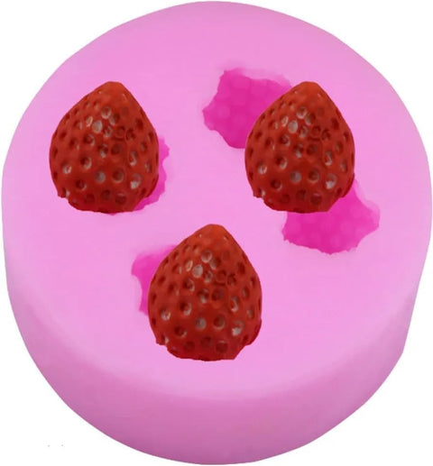 Smello's 3D Strawberry Silicone Fondant Mould (FB 144)