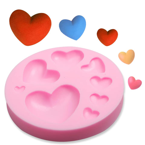 Smello's 3D Heart in Different Sizes Silicone Fondant Mould (FB 102)