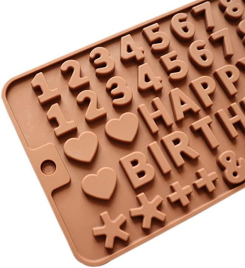 Smello's Numbers & Happy Birthday Chocolate Silicone Moulds (CHM 128)