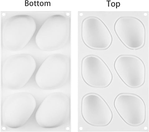 Smello's 6 Cavity Pebble Shape Silicon Moulds (BS 117)