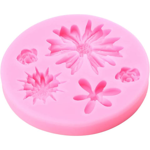 Smello's 5 Cavity Sweet Blossom Silicone Fondant Mould (FB 129)