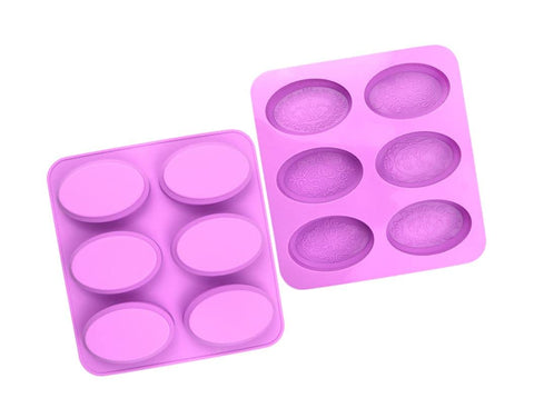 Smello's 6 Cavities Oval Silicone 3D Multi Cavity Mould Mould (MC 116)