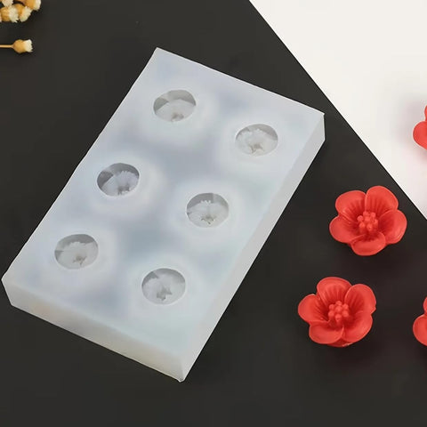 Smello's 6 Cavity Mini Flowers Silicone Fondant Mould (FB 124)