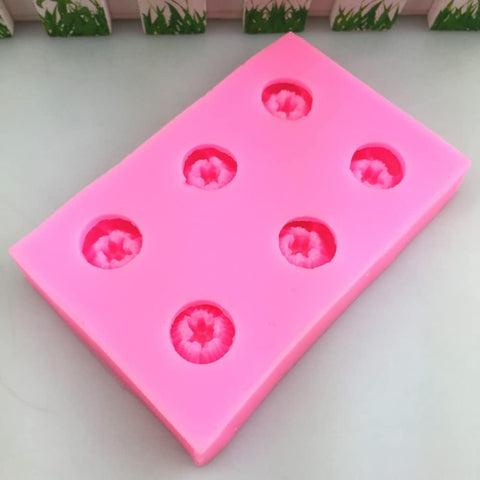 Smello's 6 Cavity Mini Flowers Silicone Fondant Mould (FB 124)