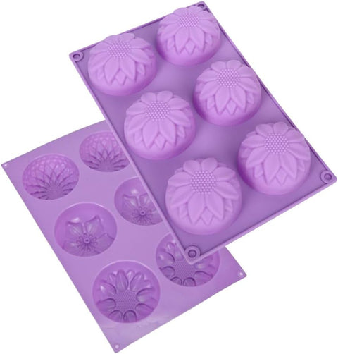 Smello's 6 Cavity Sunflower Silicone Floral Mould (FM 103)