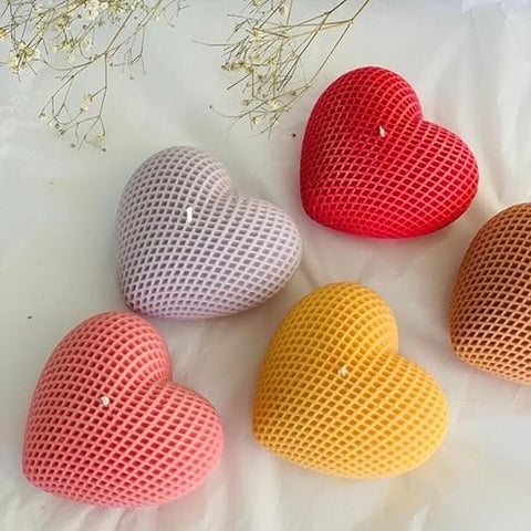 Smello 3D Heart Silicone mould for Candles, Soap & Resin (SCM 274)