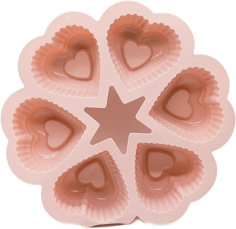 Smello's 6 Cavity Heart Silicon Moulds (BS 115)