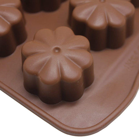 Smello's 15 Cavity Star Flower Design Chocolate Silicone Moulds (CHM 113)