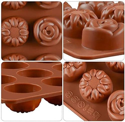 Smello's 15 Cavity Big Flower Chocolate Silicone Moulds (CHM 111)