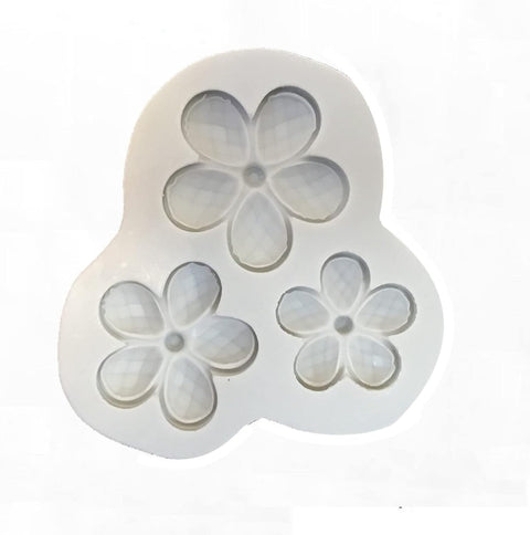 Smello's 3 Cavity Cute Flowers Silicone Fondant Mould (FB 118)