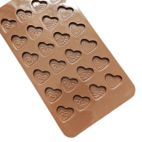 Smello's 24 Cavity Heart Chips Chocolate Silicone Moulds (CHM 127)