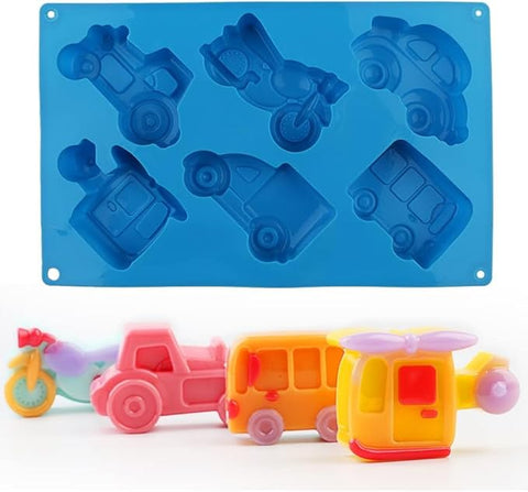 Smello's 6 Cavity Animal Lion Bear Buffalo Kids Special Silicone Mould (KS 103)