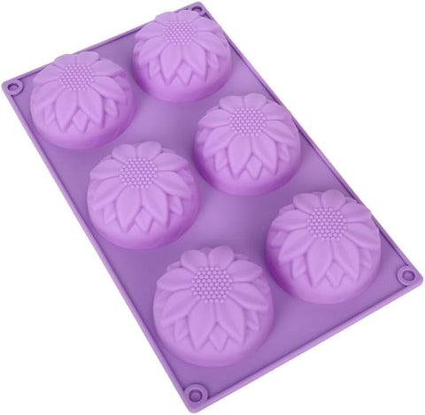 Smello's 6 Cavity Sunflower Silicone Floral Mould (FM 103)