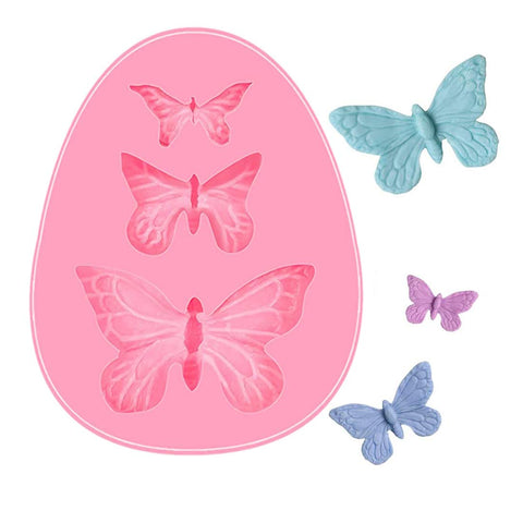 Smello's 3 Cavity Butterflies Silicone Fondant Mould (FB 109)