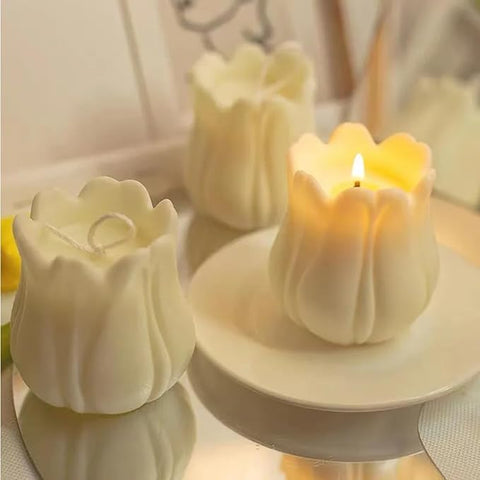 Smello's Tulip Flower Close Rose Bud Candle Silicone Mould (SCM 150)