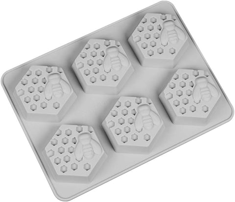 Smello's Honeycomb Honey Bee Silicone 3D Multi Cavity Mould (MC 107)