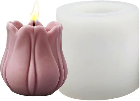 Smello's Tulip Flower Close Rose Bud Candle Silicone Mould (SCM 150)