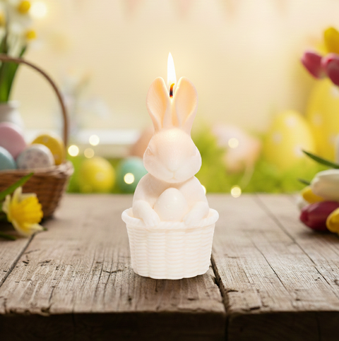 Smello Easter Bunny Holding Egg Silicone mould for Candles, Soap & Resin (SCM 287)