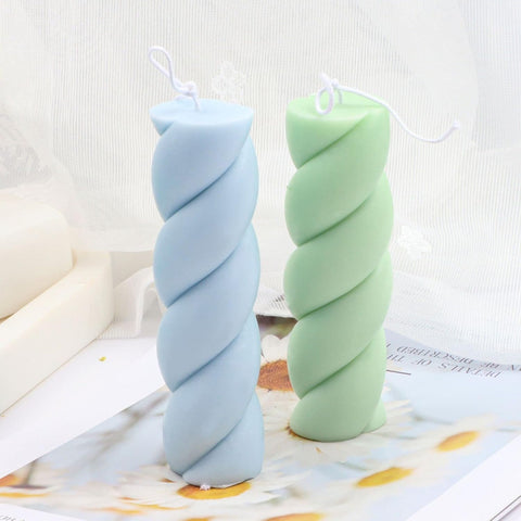 Smello's 3D Twisted Thick Rope Pillar Candle Silicone Mould (SCM 106)