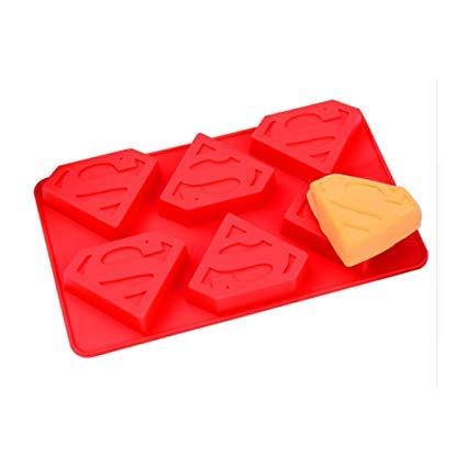 Smello's 6 Cavity Superman Logo Kids Special Silicone Mould (KS 106)